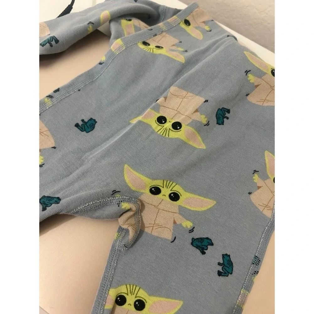 Hanna Andersson Baby Yoda Light Blue Sleeper Zippy 18-24 Months
